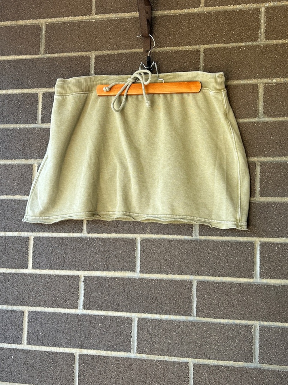 American Eagle Drawstring Sage/Olive Green Mini Skirt